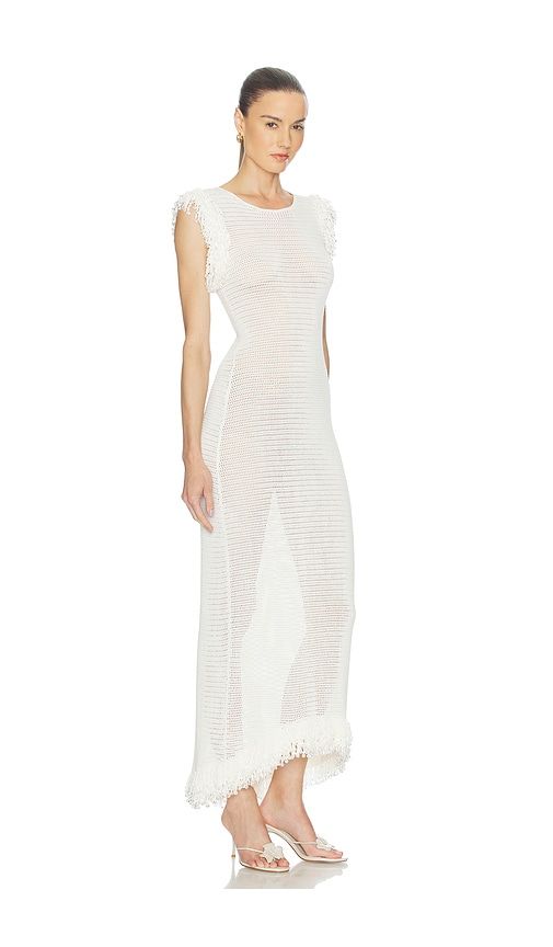 Fringe Dress in Cream. - size L (also in M) - Paris Georgia - Modalova