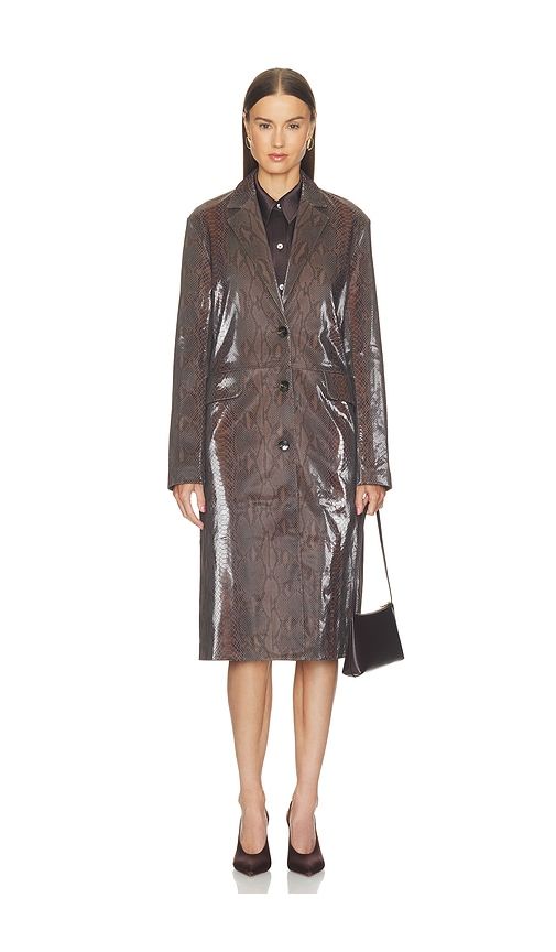 Classic Leather Jacket in Brown. - size L (also in M, S) - Paris Georgia - Modalova