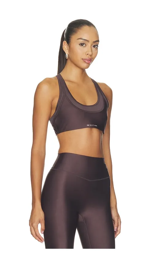 Fusion Sports Bra in Brown. - size L (also in M, S) - P.E Nation - Modalova