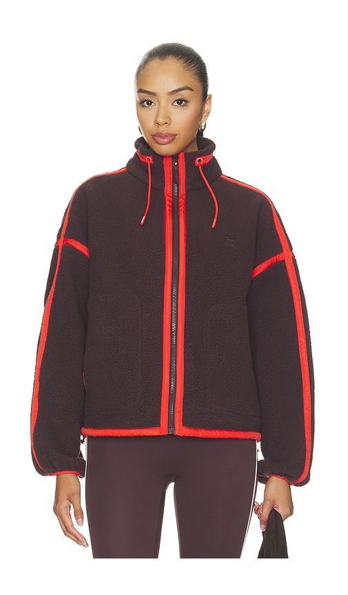 Lennon Sherpa Jacket in Burgundy. - size L (also in M, S, XL, XS) - P.E Nation - Modalova