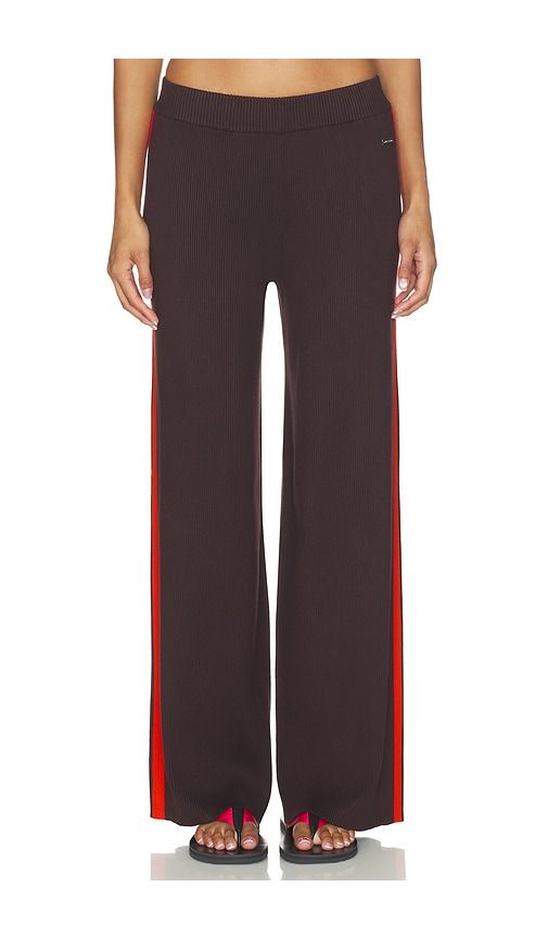 Solar Knit Pant in Burgundy. - size L (also in M, S, XS) - P.E Nation - Modalova