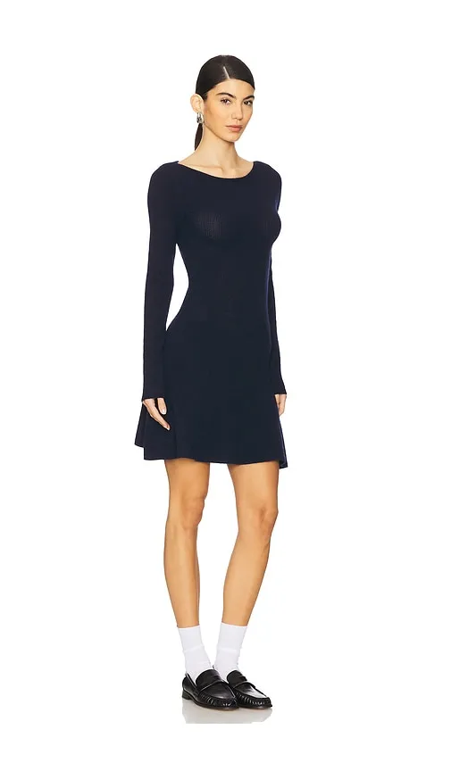 Claudine Knit Dress in Navy. - size M (also in S, XS) - Peachy Den - Modalova