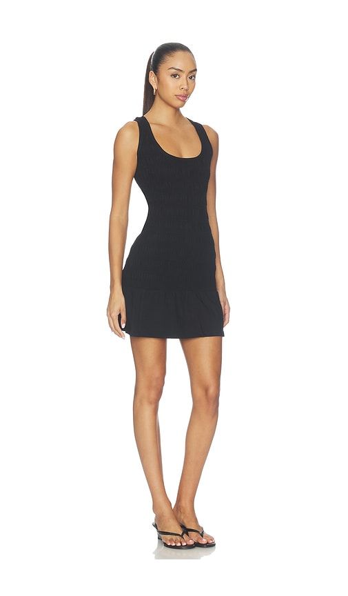 Deba Shirred Tank Dress in Black. - size L (also in M, S, XS) - Peachy Den - Modalova