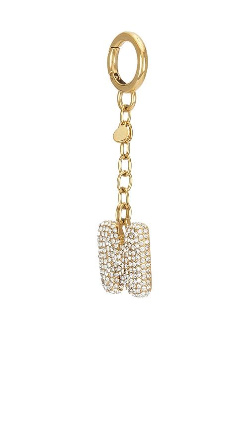 Bubble Initial Pave Keychain in Metallic . - size I (also in O, R) - petit moments - Modalova