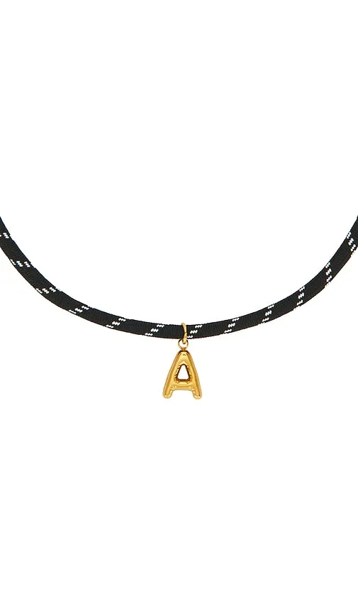 Bubble Initial Paracord Necklace in . - size A (also in B, C, E, F, L, O, S, T) - petit moments - Modalova