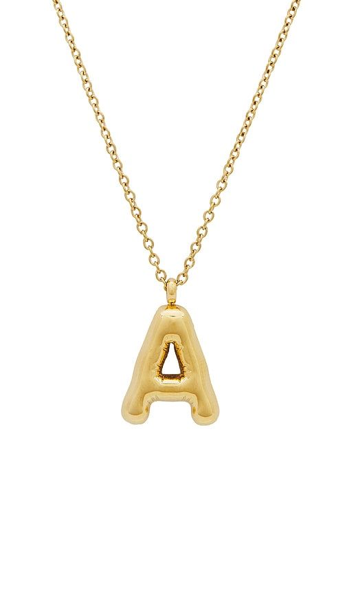 Bubble Initial Necklace in Metallic . - size D (also in F, I, N, O, P, T, V) - petit moments - Modalova