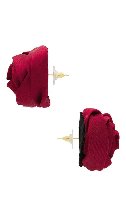 Petit moments Rosette Studs in Red - petit moments - Modalova