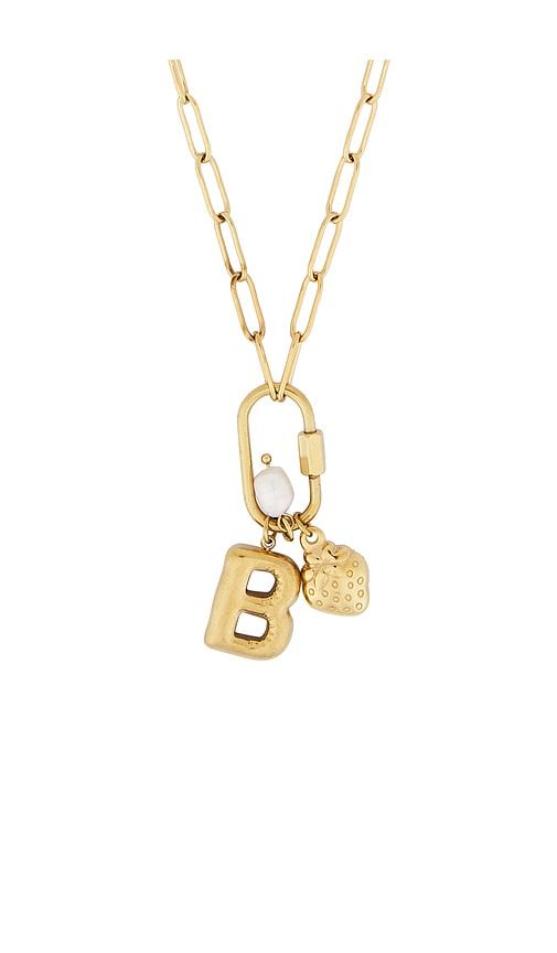 Carabiner Initial Charm Necklace in Metallic . - size I (also in O) - petit moments - Modalova