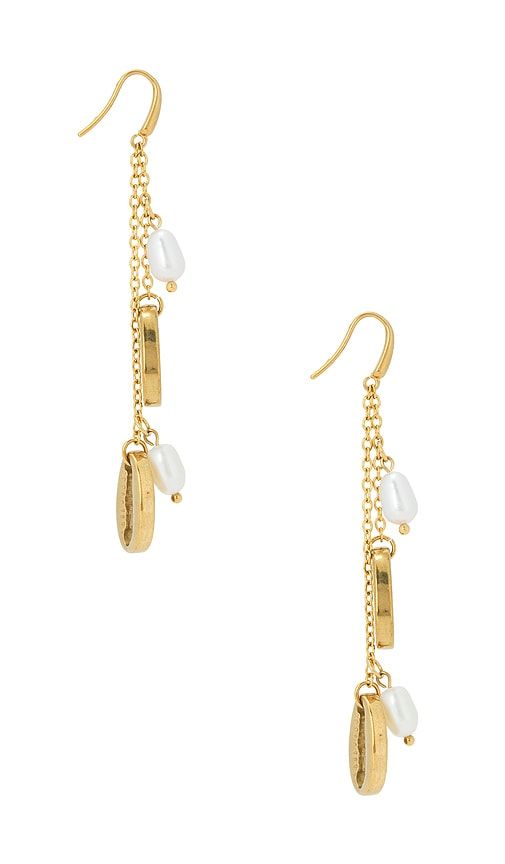 Puka Drop Charm Earrings in Metallic - petit moments - Modalova