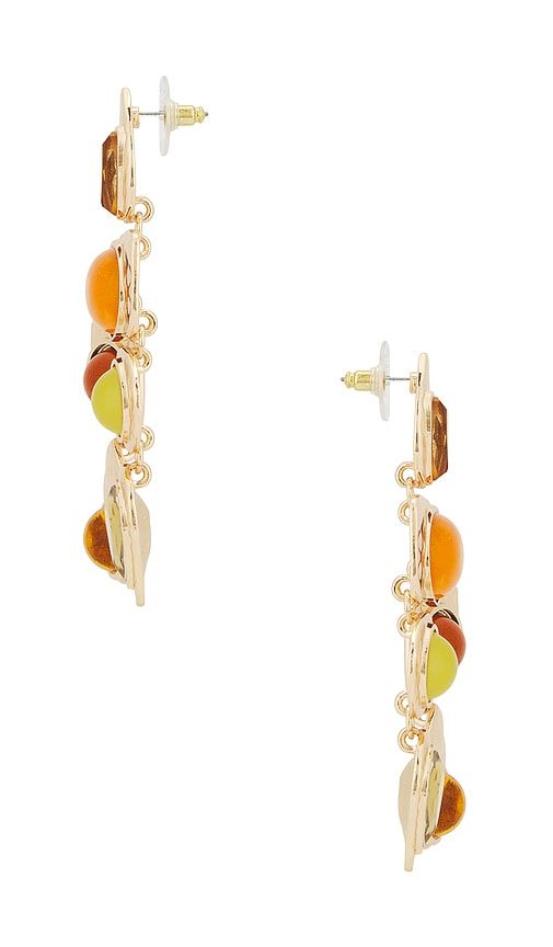 Multi Stone Earrings in Orange - petit moments - Modalova