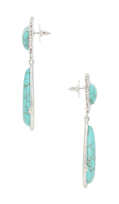 Viva Earrings in Metallic Gold,Teal - petit moments - Modalova