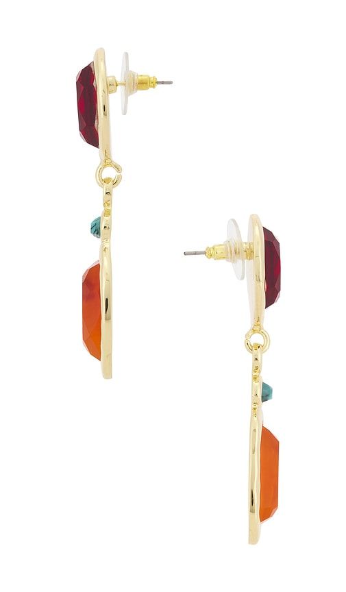 Mosaic Earrings in Red,Orange - petit moments - Modalova