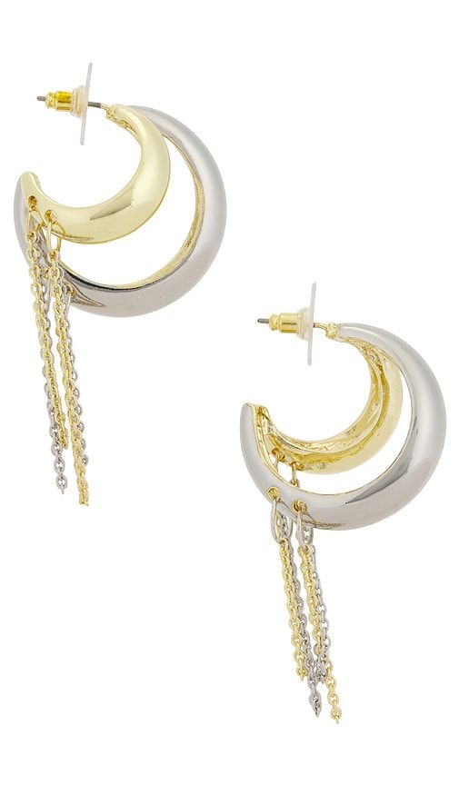 Mirage Earrings in Metallic Gold,Metallic Silver - petit moments - Modalova