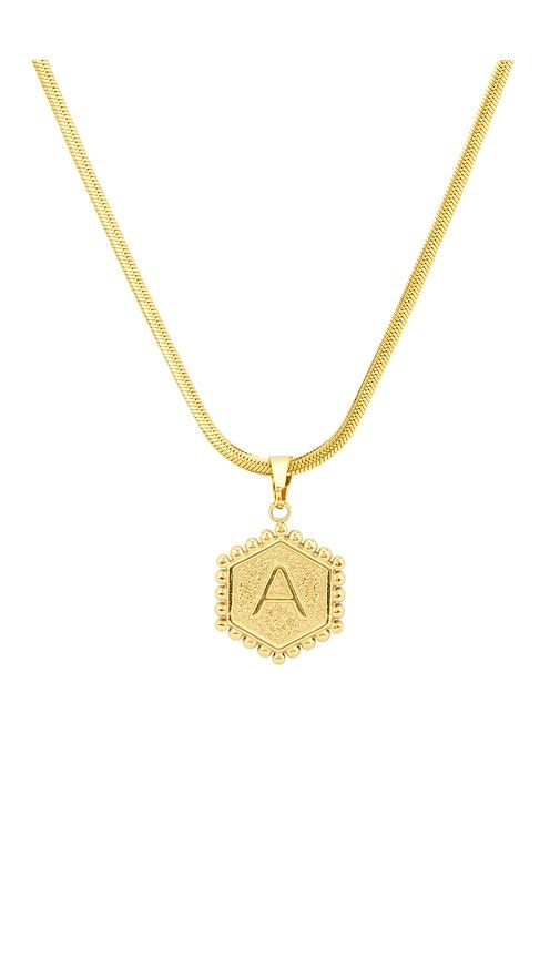 Initial Pendant Necklace in Metallic . - size A (also in B, C, G, H, J, P, R, S) - petit moments - Modalova