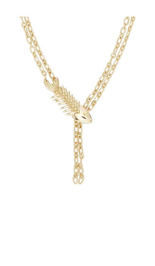 Fish Bone Necklace in Metallic - petit moments - Modalova