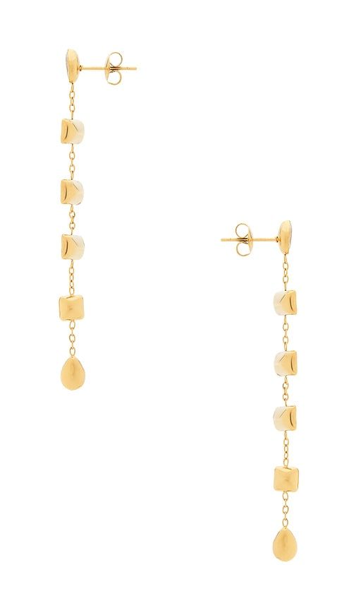 Baguette Stone Drop Earrings in Metallic - petit moments - Modalova