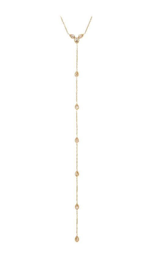 Stone Drop Lariat in Metallic - petit moments - Modalova