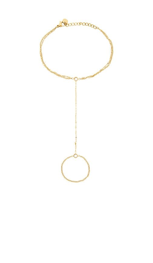 Layered Pave Handchain in Metallic - petit moments - Modalova