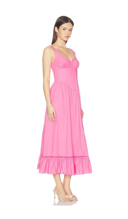 Liam Midi Dress in Pink. - size L (also in M, S, XS) - PEIXOTO - Modalova