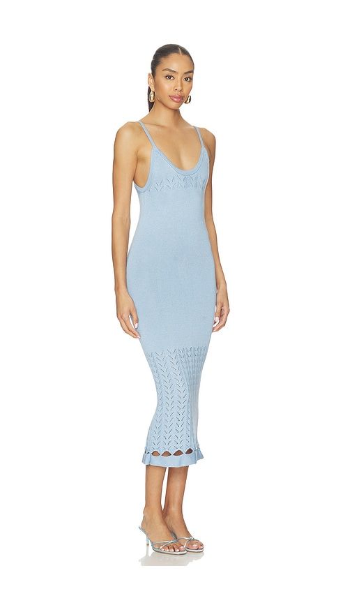 Nora Knit Midi Dress in Baby Blue. - size S (also in M, L, XL) - PEIXOTO - Modalova