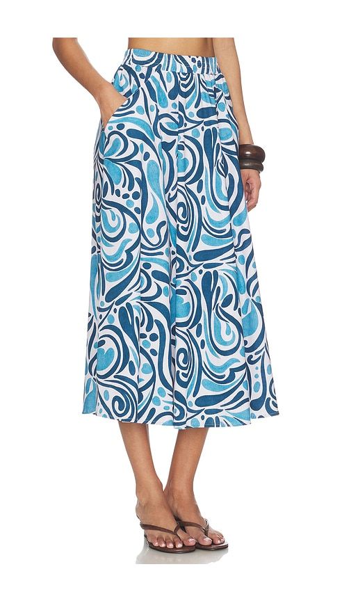 Paula Midi Skirt in Blue. - size L (also in M, S, XL) - PEIXOTO - Modalova