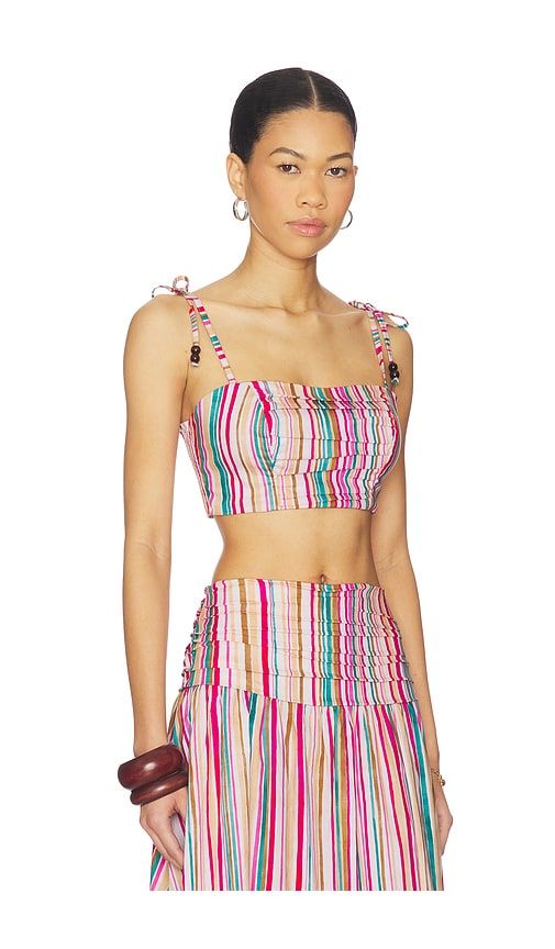 Ezra Cropped Top in Pink,Tan. - size L (also in M, S, XL, XS) - PEIXOTO - Modalova