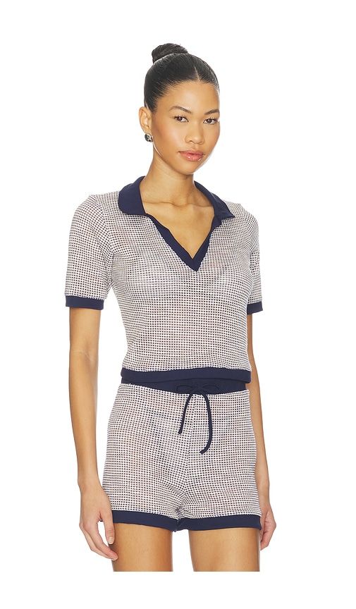 Mila Cropped Top in Navy. - size L (also in M, S, XL, XS) - PEIXOTO - Modalova
