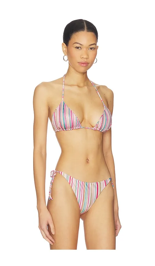 Fifi Bikini Top in Fuchsia,Tan. - size L (also in M, S, XL) - PEIXOTO - Modalova