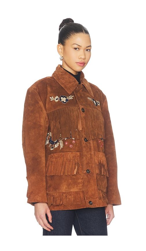 Hand Embroidered Suede Fringe Jacket in . - size M (also in S, XL, XS) - Found - Modalova