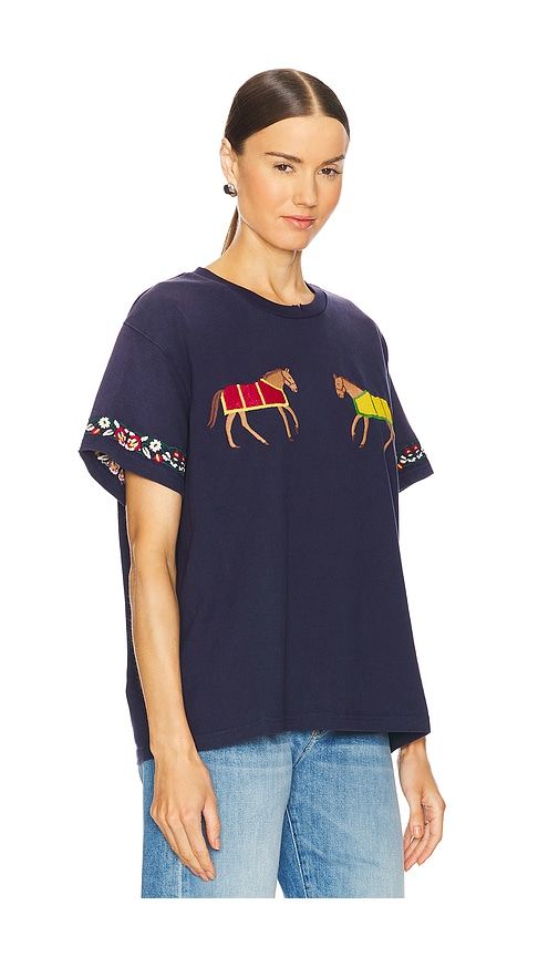 X REVOLVE Horse Tee in Navy. - size L (also in M, S, XL, XS) - Found - Modalova