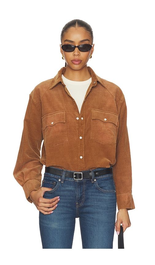 Western Corduroy Shirt in Brown. - size L (also in M, S, XS) - Found - Modalova