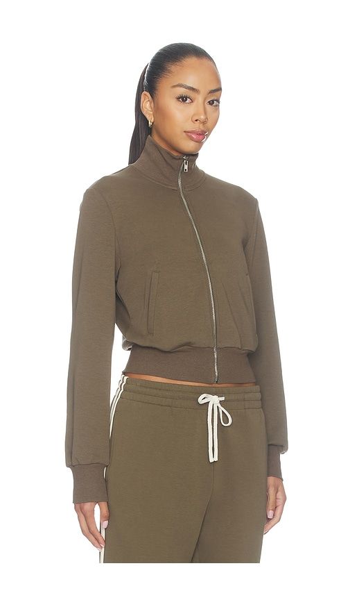 Milana Travel Track Jacket in Olive. - size L (also in M, S) - perfectwhitetee - Modalova