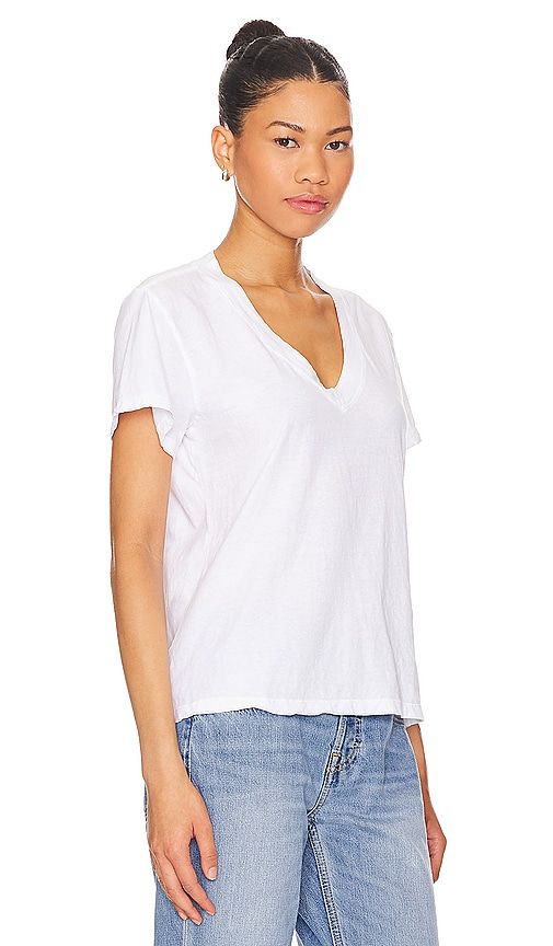 Cotton Boxy V Neck Tee in . - size M (also in S, XL, XS) - perfectwhitetee - Modalova