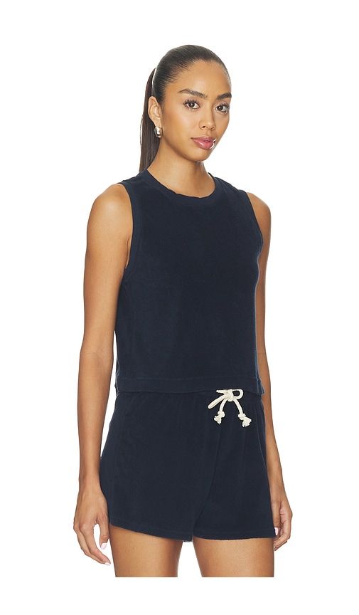 Esther Loop Terry High Neck Crop Tank in . - size M (also in S) - perfectwhitetee - Modalova