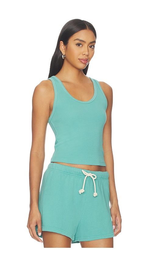 Blondie Rib Bra Friendly Tank in Teal. - size M (also in S, XL) - perfectwhitetee - Modalova