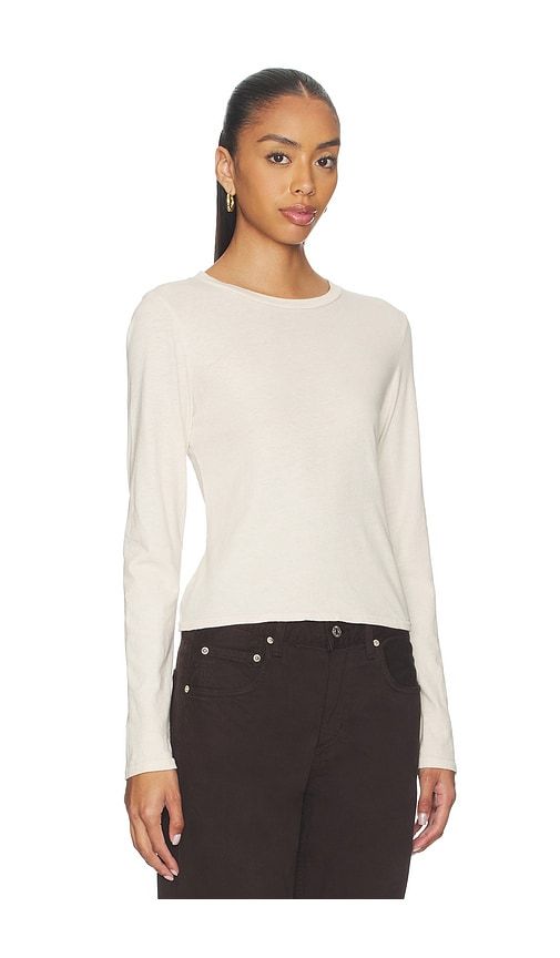 Jamie Recycled Cotton Long Sleeve in Cream. - size S (also in XS) - perfectwhitetee - Modalova