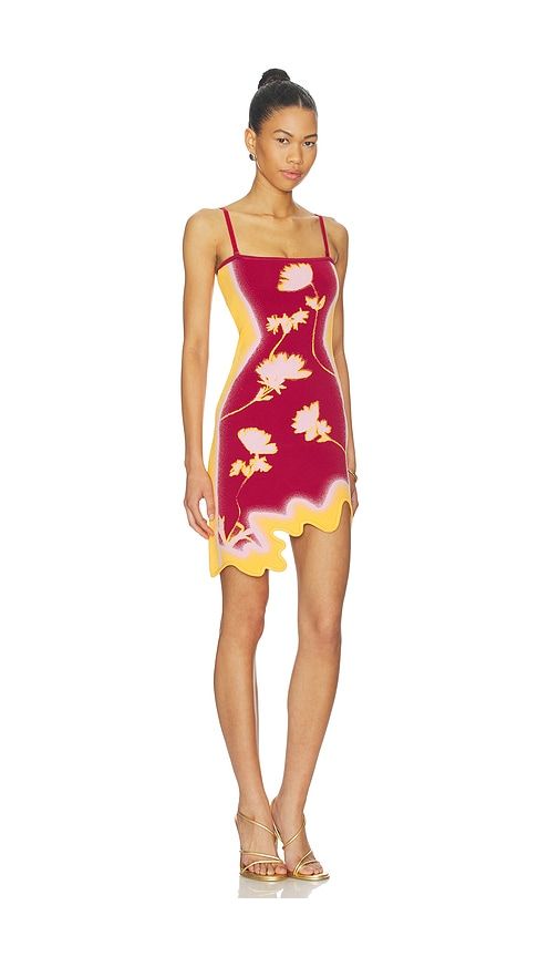Lyndon Wavy Mini Dress in Burgundy,Orange. - size L (also in M, S, XL, XS) - PH5 - Modalova