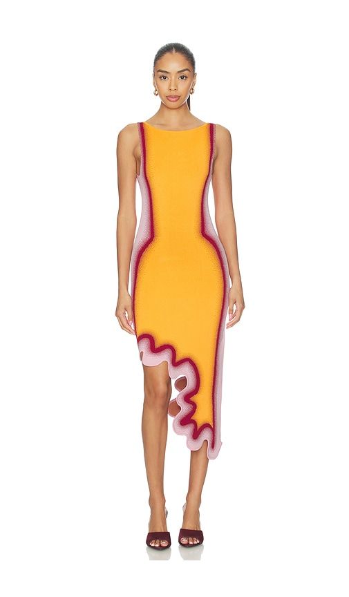 Aster Reversible Wavy Dress in Tangerine,Pink. - size S (also in XS) - PH5 - Modalova
