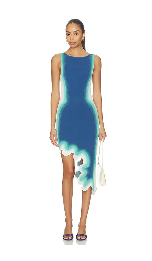 Aster Reversible Wavy Dress in Navy,Teal. - size M (also in S, XS) - PH5 - Modalova