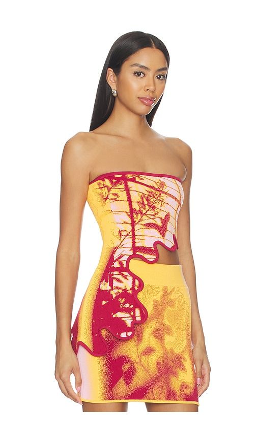 Pomelo Wavy Bra Top in Orange. - size L (also in M, S, XL) - PH5 - Modalova