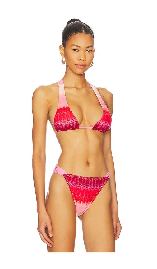 Eleanor Halter Bikini Top in Scarlet in Pink. - size L (also in M, S) - PQ - Modalova