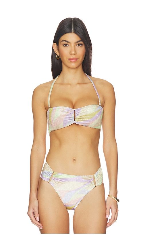 Ring Bandeau Bikini Top in Lemon,Lavender. - size M (also in S) - PQ - Modalova
