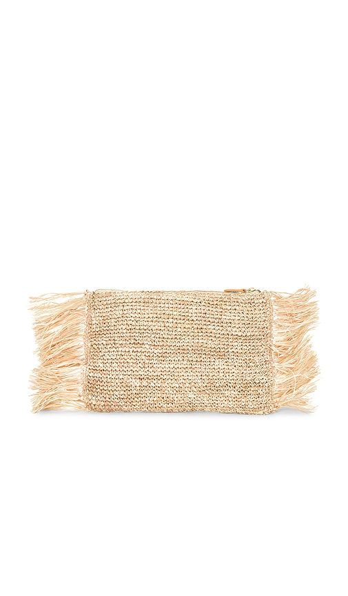 The Tropical Fringe Clutch in Beige - Poolside - Modalova