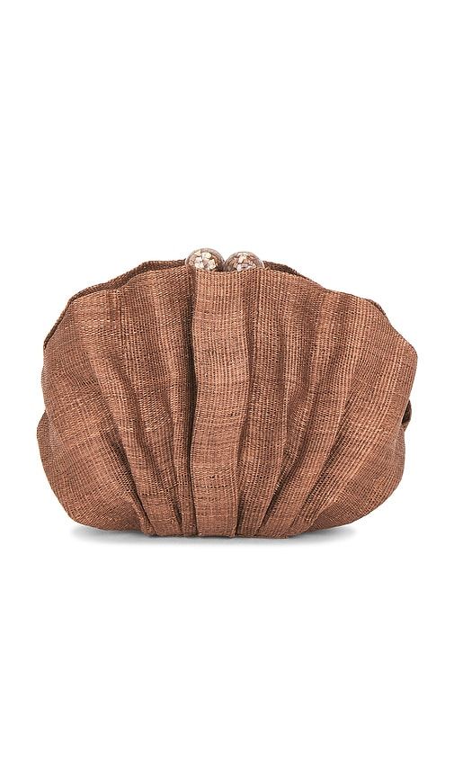 The Origami Shell Clutch in Cognac - Poolside - Modalova