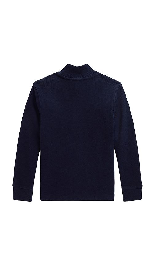 Kids Long Sleeve Estate Rib Mock Neck Half Zip Pullover in Navy. - size 3 (also in 6) - Polo Ralph Lauren - Modalova
