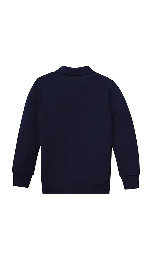 Kids Long Sleeve Knit Basic Cotton Mesh Polo Shirt in Navy. - size 4 (also in 5) - Polo Ralph Lauren - Modalova