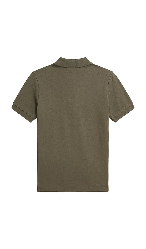 Kids Short-sleeve Mesh Knit Collared Polo With Bear in Olive. - size 2 (also in 4, 5, 6) - Polo Ralph Lauren - Modalova