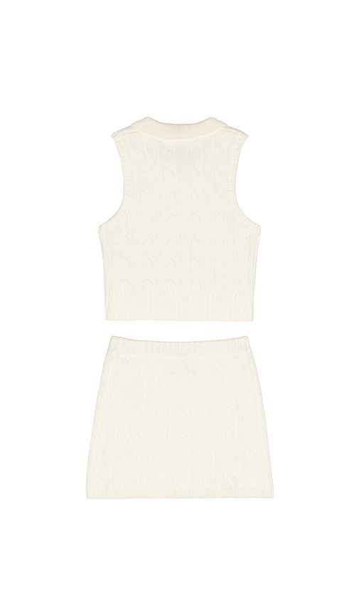 Sleeveless Cotton Cable Knit Sweater With Skirt in White. - size 3 (also in 4) - Polo Ralph Lauren - Modalova