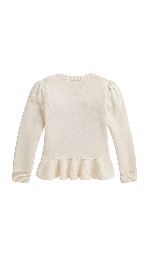 Kids Cotton Long Sleeve-crew Neckpullover-sweater in Cream. - size 3 (also in 4, 5, 6, 6X) - Polo Ralph Lauren - Modalova