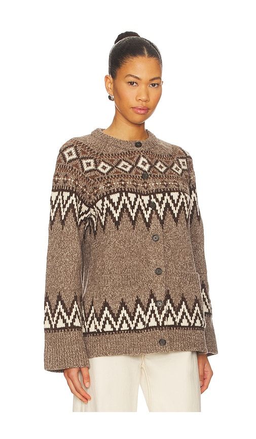 Fair Isle Wool Blend Cardigan in Brown. - size L (also in M) - Polo Ralph Lauren - Modalova